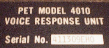 Commodore 4010 Voice Response Unit